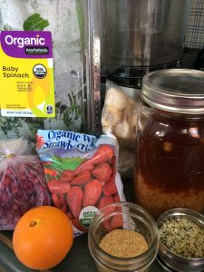 Green Smoothie ingredients ~ freelyeatwhole.com