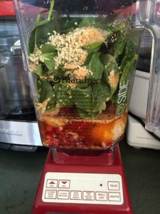 Green Smoothie ready to blend ~ freelyeatwhole.com